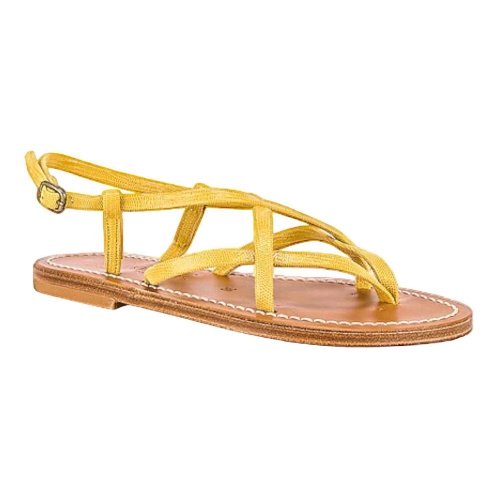 NEW K.JACQUES women's bleuet f scaramel bg tejus mais sandals in yellow